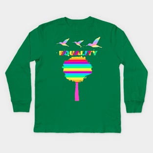 Equality Lgbtqa Kids Long Sleeve T-Shirt